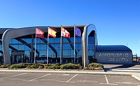 La terminal de l'aéroport de Léon.