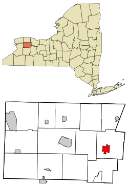 Location in Genesee County and the state of New York.