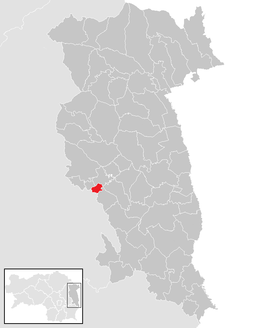 Poloha obce Kaibing v okrese Hartberg-Fürstenfeld (klikacia mapa)