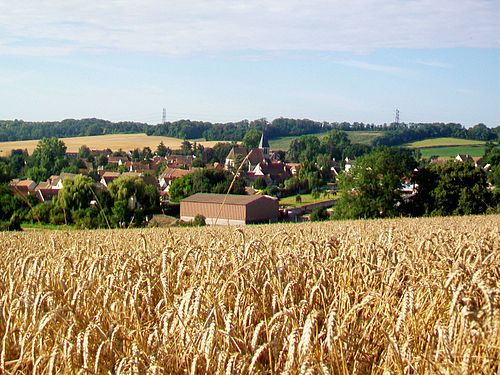 Paysage de la commune, vu depuis le nord-est.