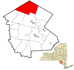 Location of Rockland in Sullivan County, New York