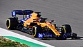 Sainz in de McLaren MCL34 tijdens de wintertestdagen in Barcelona voorafgaand aan het seizoen 2019.