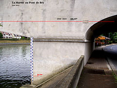 Val-de-Marne, an der Marne-Brücke Pont de Bry