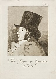 Capricho No. 1: Francisco Goya y Lucientes, pintor (Francisco Goya y Lucientes, pentristo)