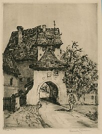 etching, 1871, Mittleres Stadttor