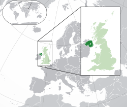 Staðsetning Norður-Írlands