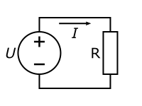 Ohm's Law with Voltage source ru.svg