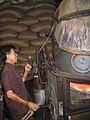 An old wood-fired coffee roaster