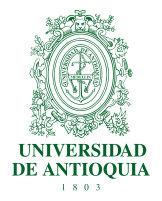 Green shield that says University of Antioquia