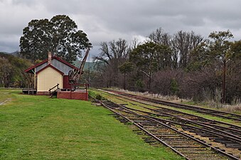 The railway goods shed at Gundagai.