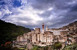 Jibla, with the Queen Arwa Mosque in the background