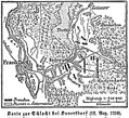 Historical map of the campaign by Kunersdorf (12.08.1759)