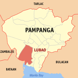 Mapa ning Pampanga ampong Lubao ilage