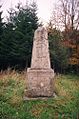 1890s boundary stone at the Palota-Radoszyce foot-only border crossing between Poland and Slovakia