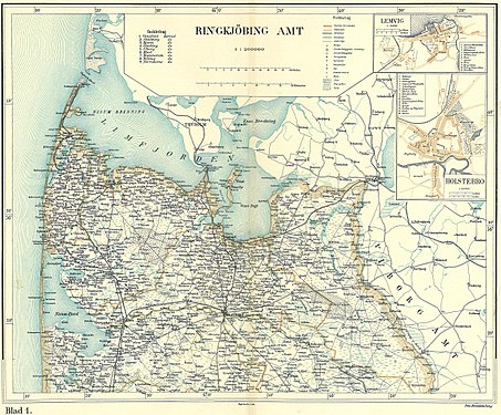 Den nordlige del af Ringkøbing Amt omkring 1900