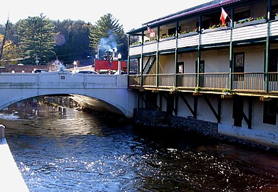 The river passes through Saranac Lake