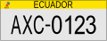 License plate for official vehicles