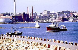 New Bedford skyline from New Bedford Harbor