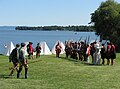 An historical reenactment at Fort Crown Point, 8 August 2009.