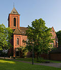 Ev. Kirche in Mülheim Dümpten am Abend