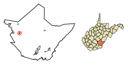 Location of Rupert in Greenbrier County, West Virginia.