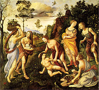 Piero di Cosimo, Odnalezienie Wulkana na Lemnos, ok. 1490