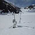 Weather station at Storglaciären (glacier in Sweden), near Tarfala forskningsstation, (2014-06-28).