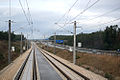 De hogesnelheidslijn Neurenberg - München langs de A9 bij Dreieck Nürnberg/Feucht. (2007)