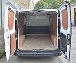 Lined interior of Vauxhall Vivaro van