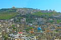 Old city of Nablus and Mount Gerizim in background