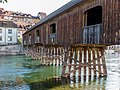 Auf Pfahljochen ruhende Rheinbrücke Diessenhofen–Gailingen