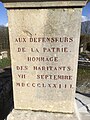 Monument aux morts de la guerre de 1870-71 à Prauthoy