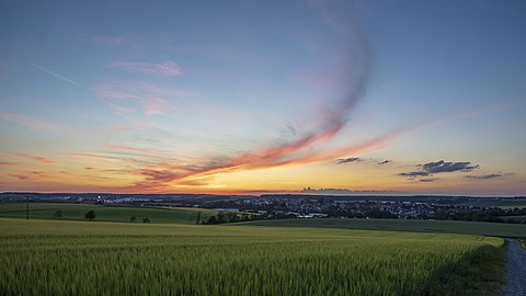 Photo: Sunset, summer evening in Germany