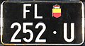 Dealer plate, rear