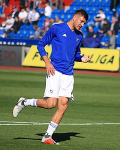 Patrizio Stronati v dresu FC Baník Ostrava při prvoligovém zápase.