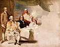 Image 9Treaty of Paris, by Benjamin West (1783), an unfinished painting of the American diplomatic negotiators of the Treaty of Paris which brought official conclusion to the Revolutionary War and gave possession of Michigan and other territory to the new United States (from Michigan)