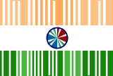 Indian flag visualising Wikidata, in bars