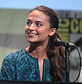 Vikander at the 2015 San Diego Comic-Con International.