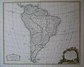 Historical map of South America (1750)