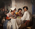 In een Romeinse osteria, Carl Bloch