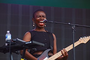 Vagabon performing in 2017