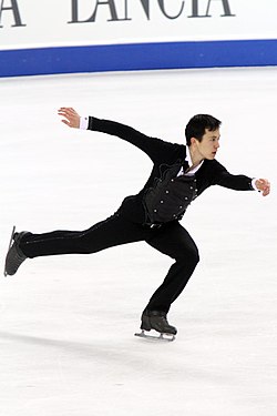 Patrick Chan při Mistrovství světa v krasobruslení 2010