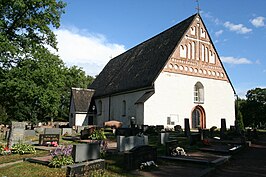 De middeleeuwse kerk van Pernå