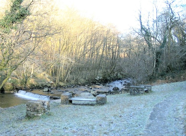 File:Picnic area and weir on Twrch river footpath - geograph.org.uk - 96885.jpg