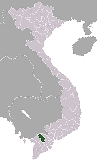 Provinsens läge i Vietnam.