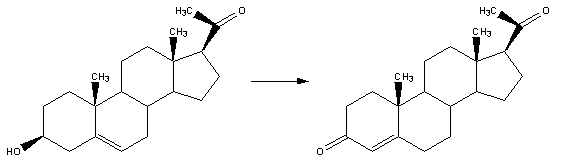 Scheikundige reactie van pregnenolon naar progesteron