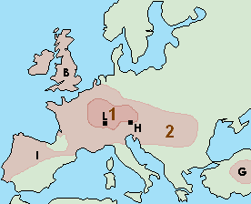 Carte de l'expansion celtique.