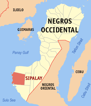 Mapa han Negros Occidental nga nagpapakita kon hain nahamutangan an Syudad han Sipalay