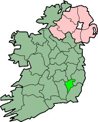 Localização do Condado de Carlow na Irlanda