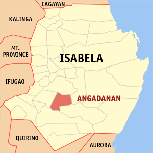 Mapa han Isabela nga nagpapakita han kahamutang an Angadanan